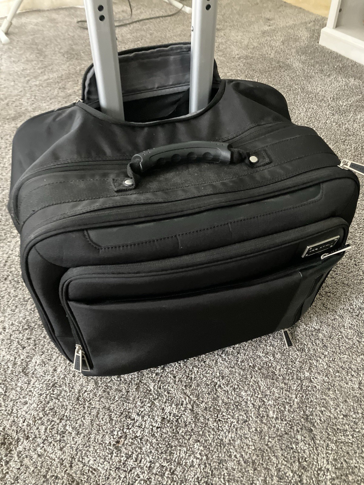 Eco Style Black Rolling Backpack Tablet Laptop Wheelie Bag