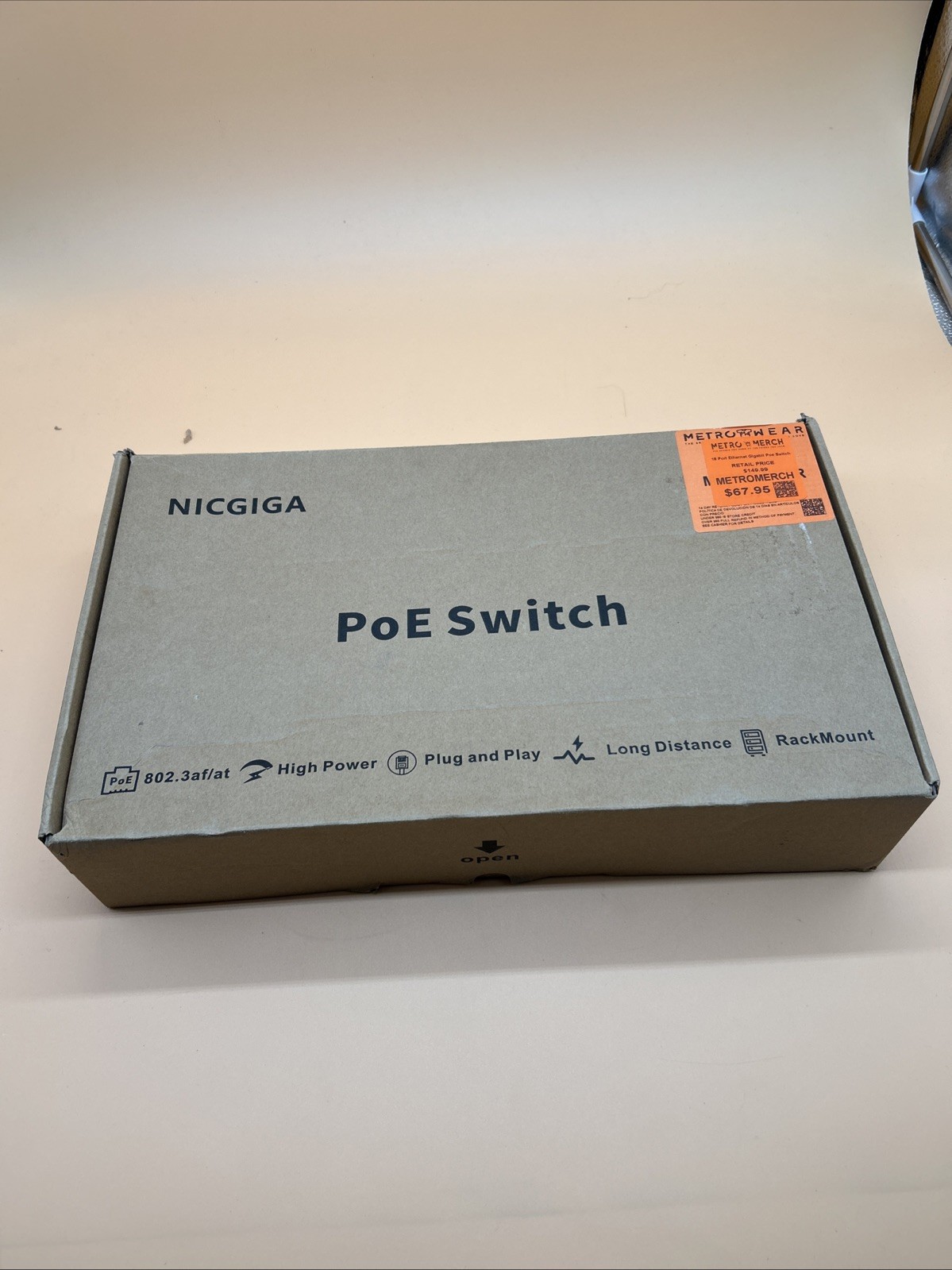 Nicgiga 18 Port 10/100M PoE Switch AI-GS1620P Rack Ears