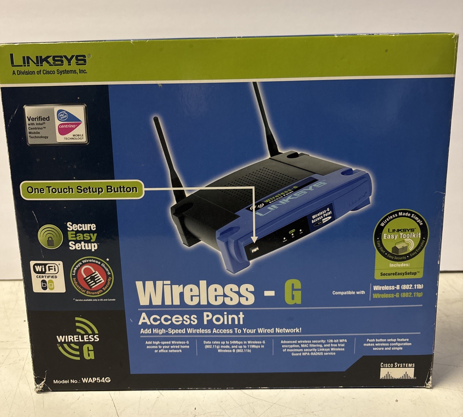 Linksys Wireless G Access Point Router 2.4 GHz In Box