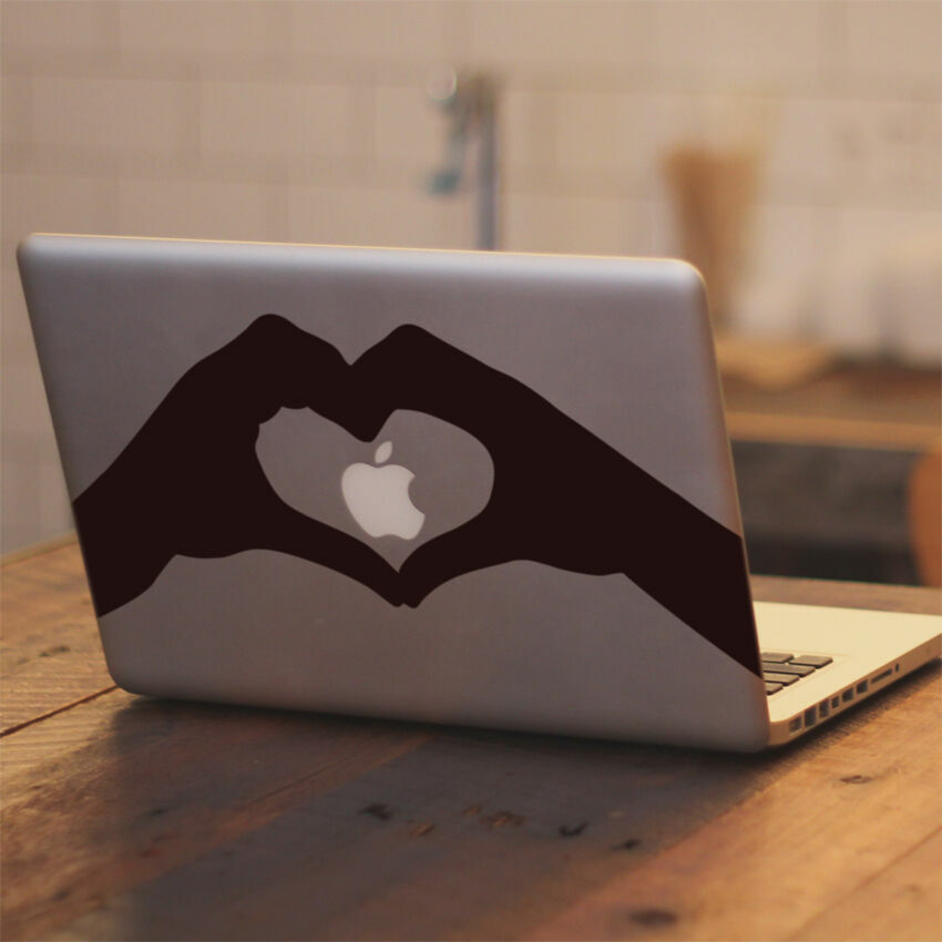 I Heart Apple Decal Sticker for Macbook Air Pro Laptop Car Window Wall Decor Art