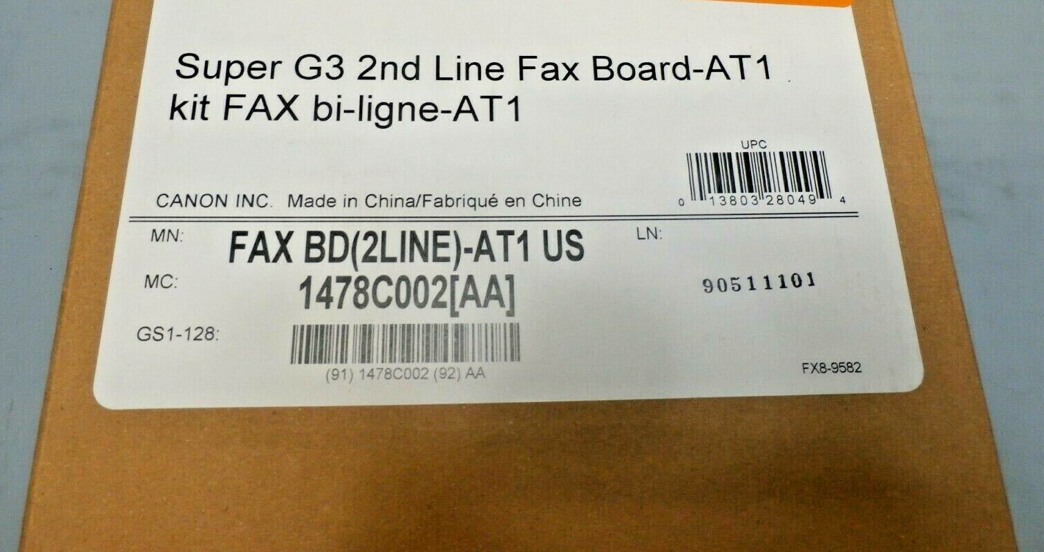 New Canon Super G3 2nd Line Fax Board-AT1 (1478C002AA)