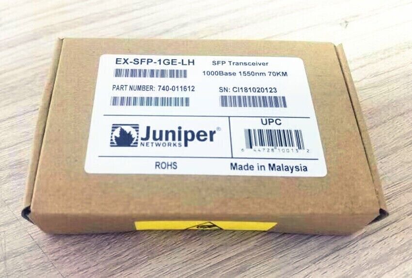 New Juniper EX-SFP-1GE-LH 740-011612 1GE SFP-GE-LH 1550nm 70km SMF transceiver