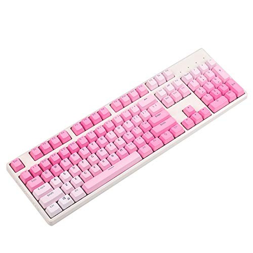 104 Key Double Shot PBT Shine Through Keyset OEM Profile Pink Gradient MX