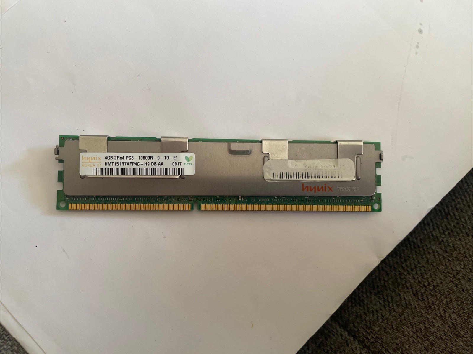 Hynix Memory Module Model HTM15R7BFRAC-07 D7 AA 0948 4GB 2RX4 Very Good