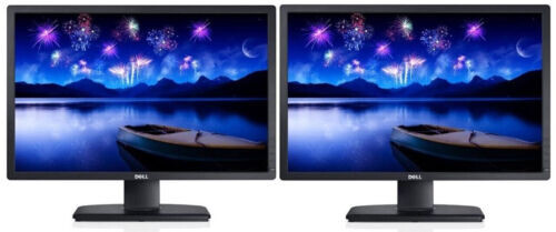 HP/Dell/Samsung 20" PAIR Matching DUAL FULL LCD LED Gaming GRADE A 2 Monitors