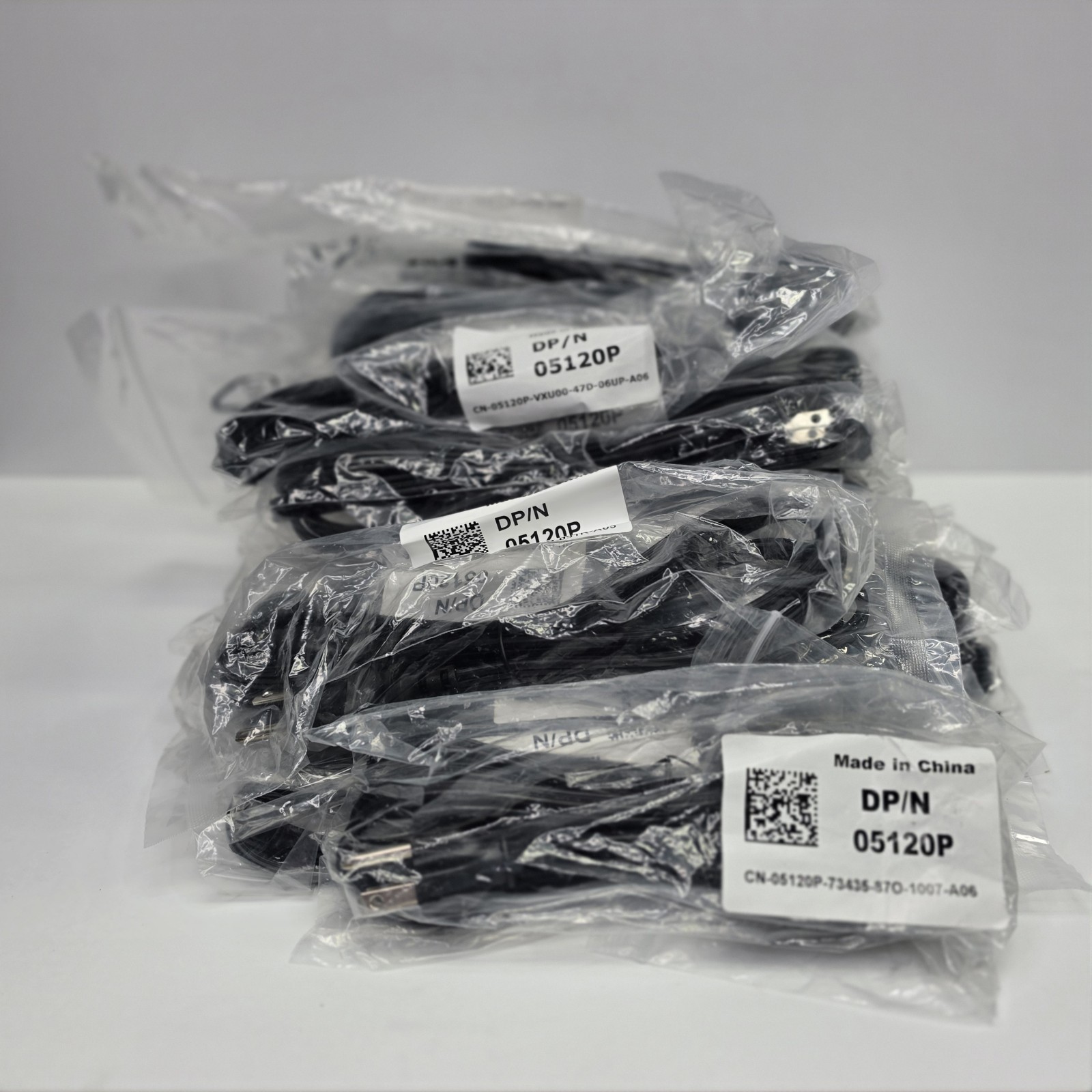 LOT OF 25 - NEW - Dell 6ft Standard 3-Prong Computer Power Cables 05120P 5120P