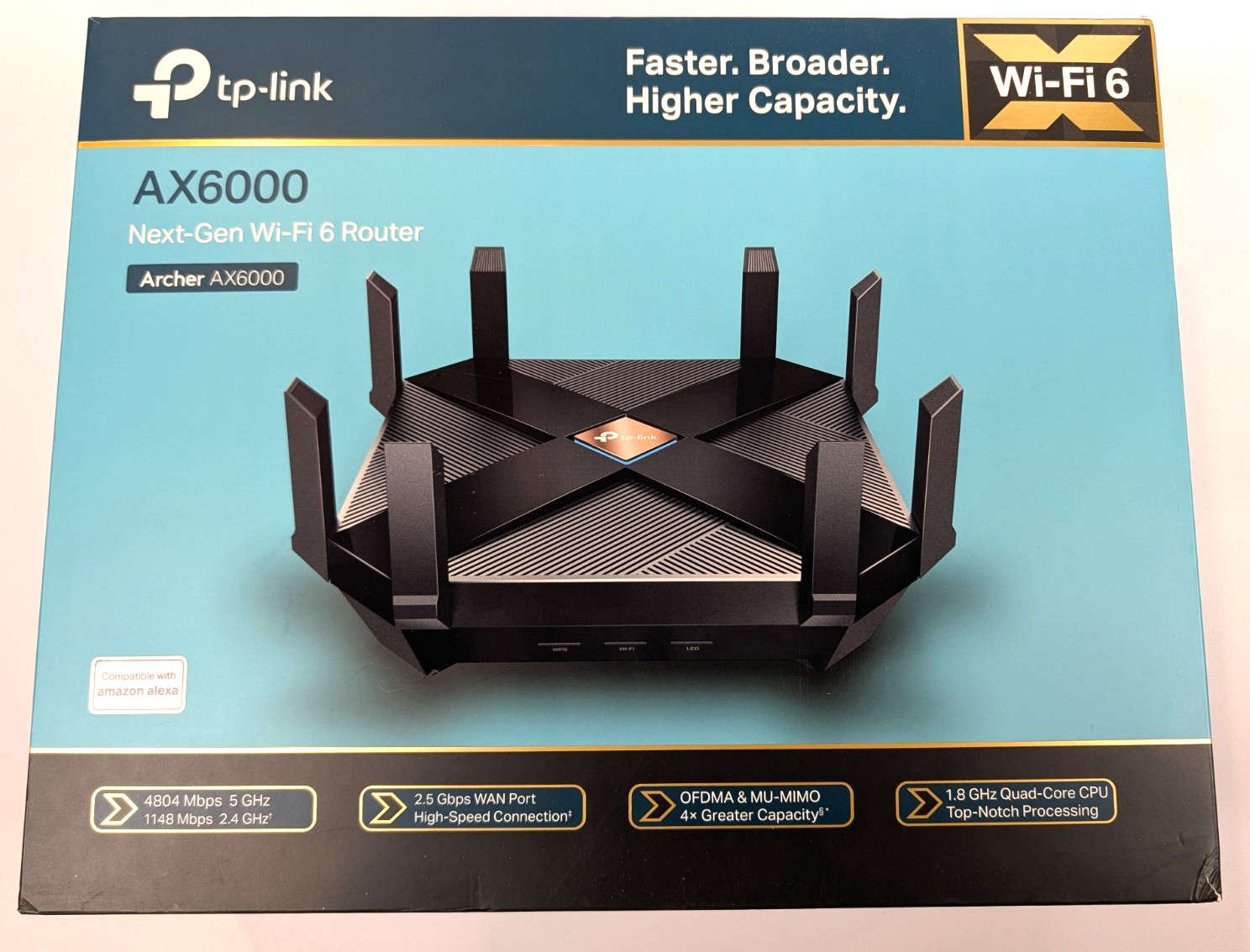 TP-Link Archer AX6000 WiFi 6 Router 8-Stream 2.5G WAN Complete In Box Excellent