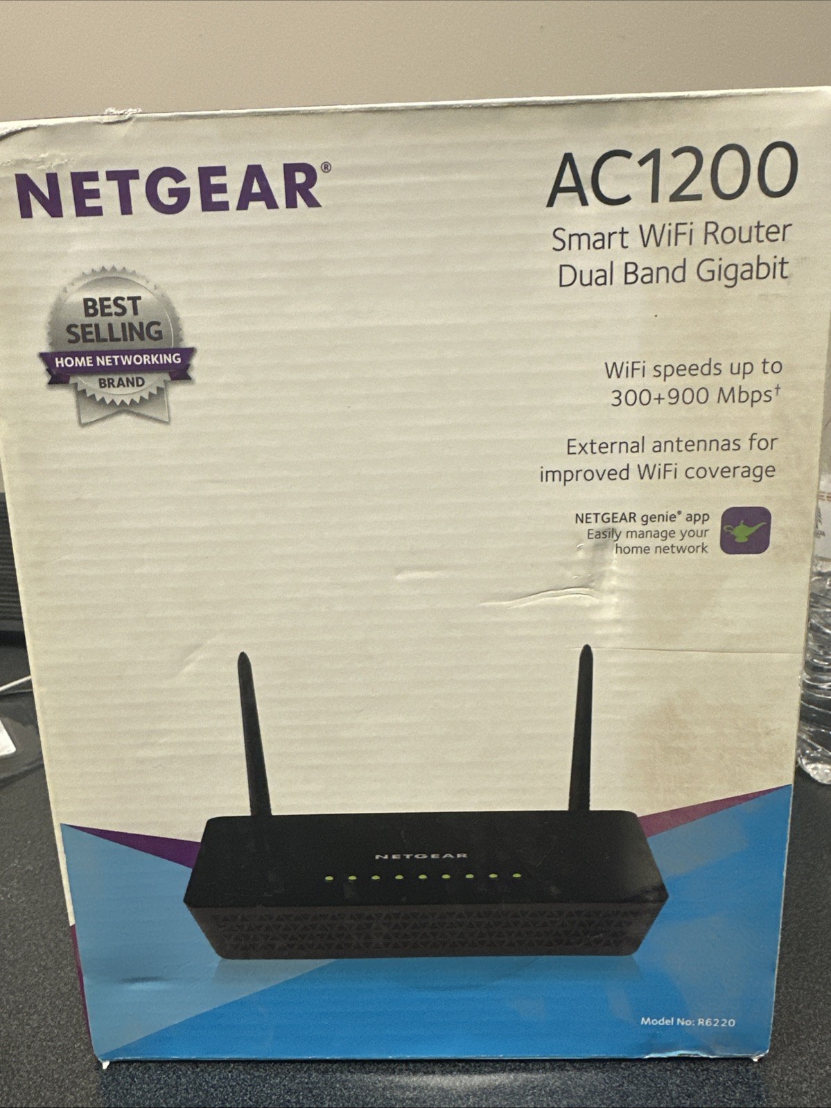 Netgear R6220-200NAS AC1200 Dual Band Gigabit Smart WiFi Router Black