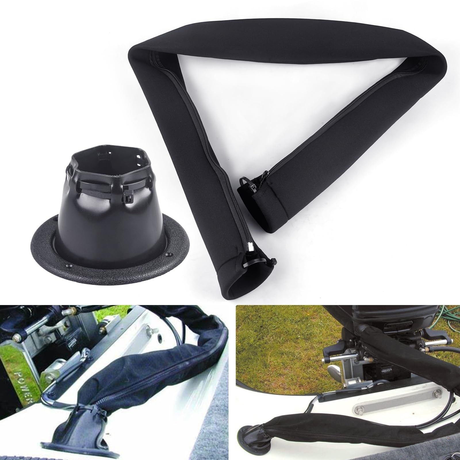 48 Inch Zippered Rigging Sleeve Marine Cable Boot Dia 4 2/5 Inch Tie Yacht Kit