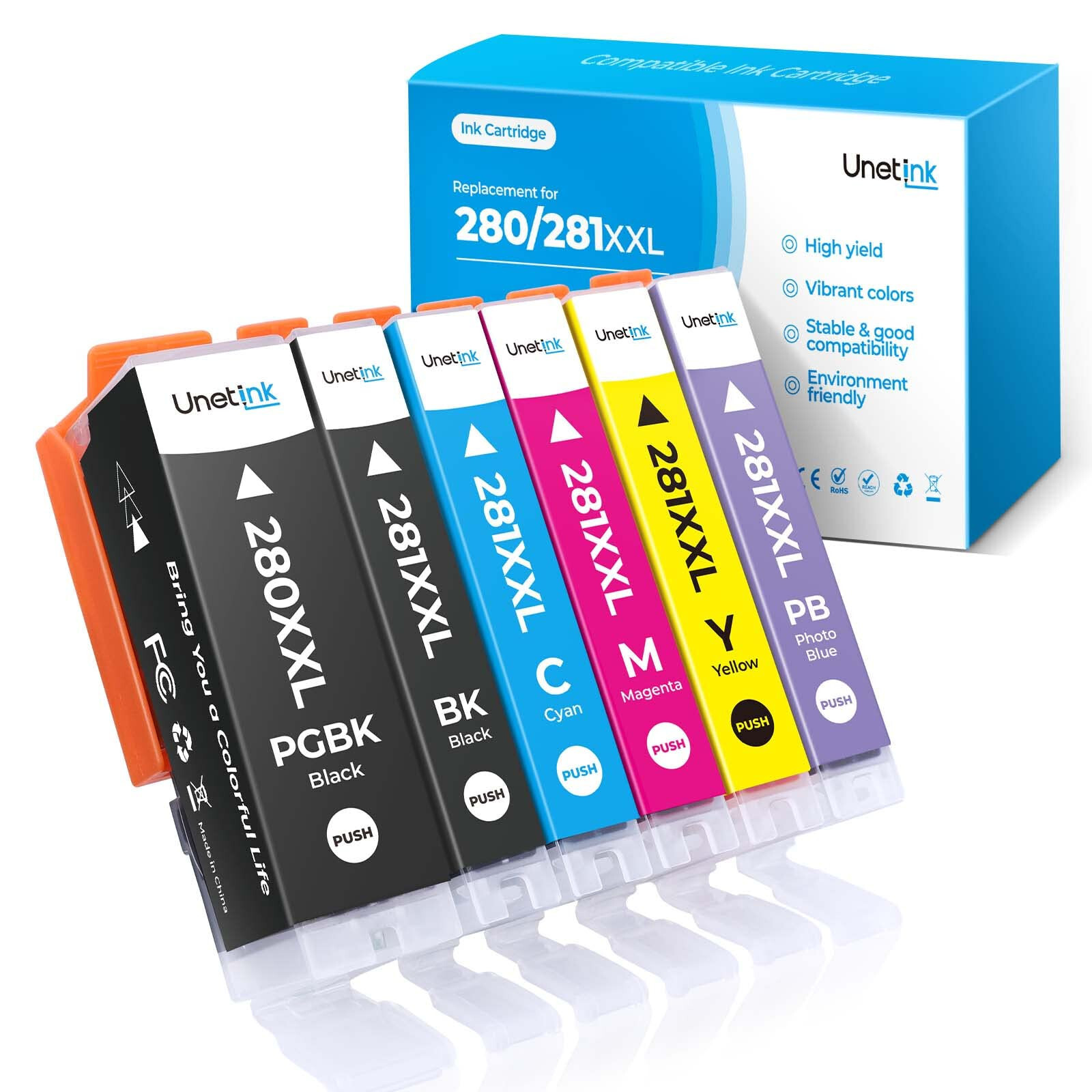 6PK PGI-280XXL/CLI-281XXL 280 281  ink cartridges for Canon Printers