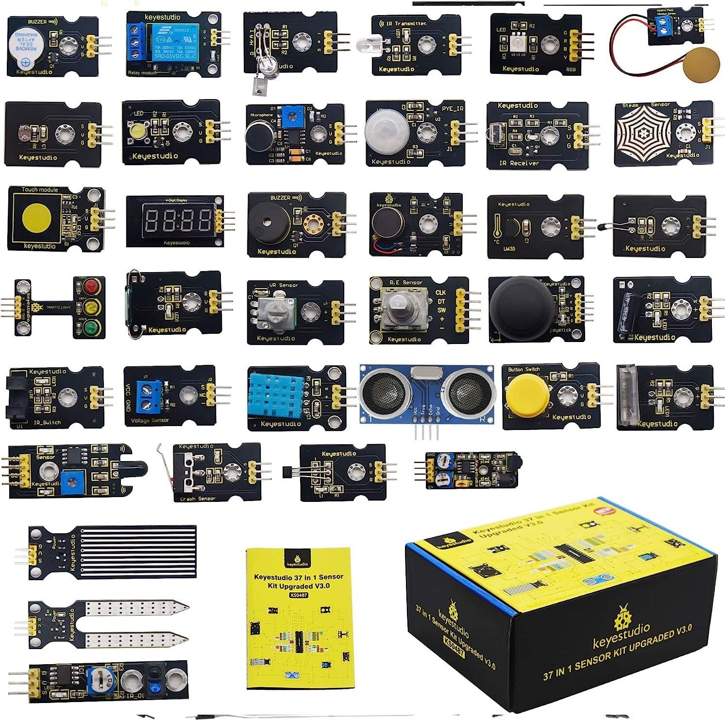 37 in 1 Sensor Kit Modules for Arduino Mega R3 2560 Raspberry Pi STEM Education