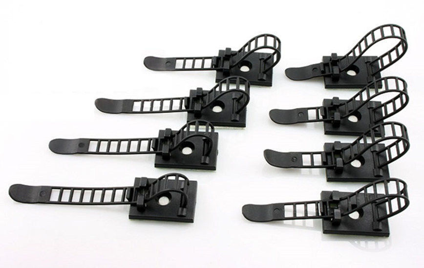 100PCS Adjustable 3m Adhesive Nylon Buckle Power Cord/ Water Pipe Fixed Seat