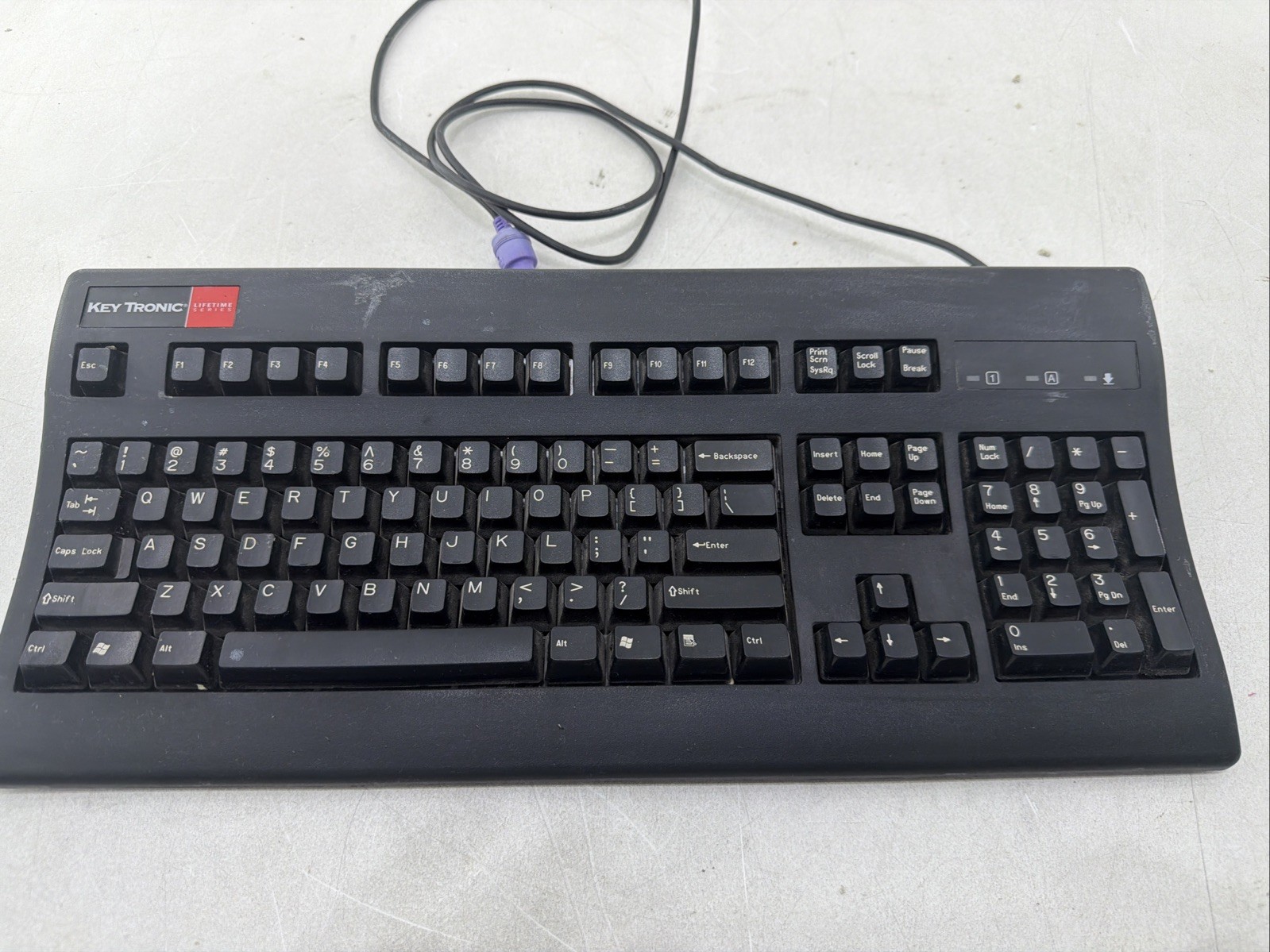 Vintage Key Tronic Lifetime Series Designer-P2 Wired Black Keyboard PS/2