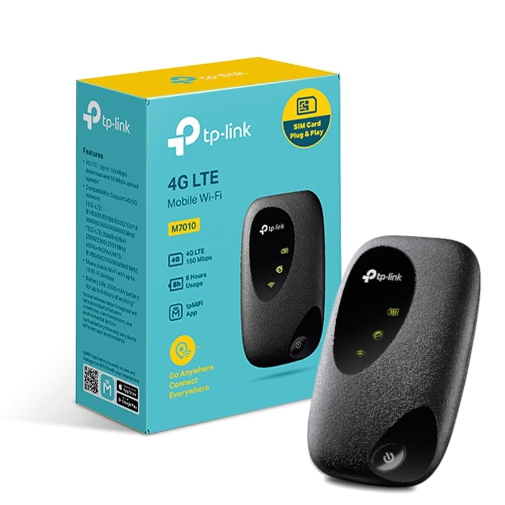 TP-Link M7010 4G+ MiFi, Portable Travel WiFi, Low Cost Unlocked LTE-Advanced Cat