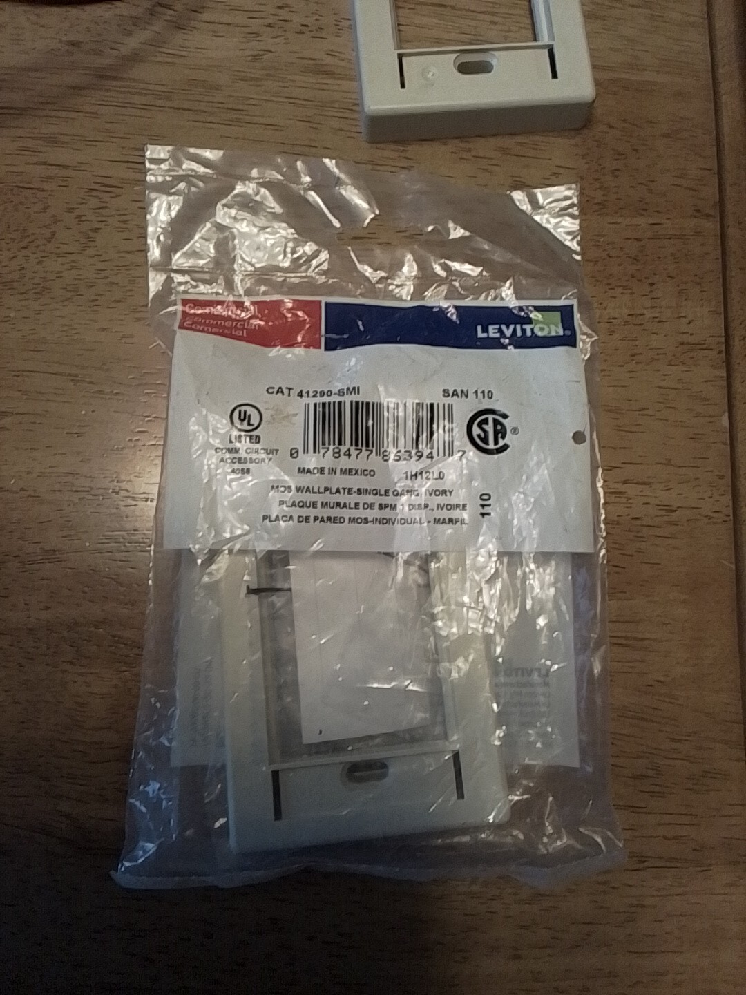  7 Leviton Ivory 1 Gang MOS Modular Insert Wallplate Cover Frame 41290-SMI 