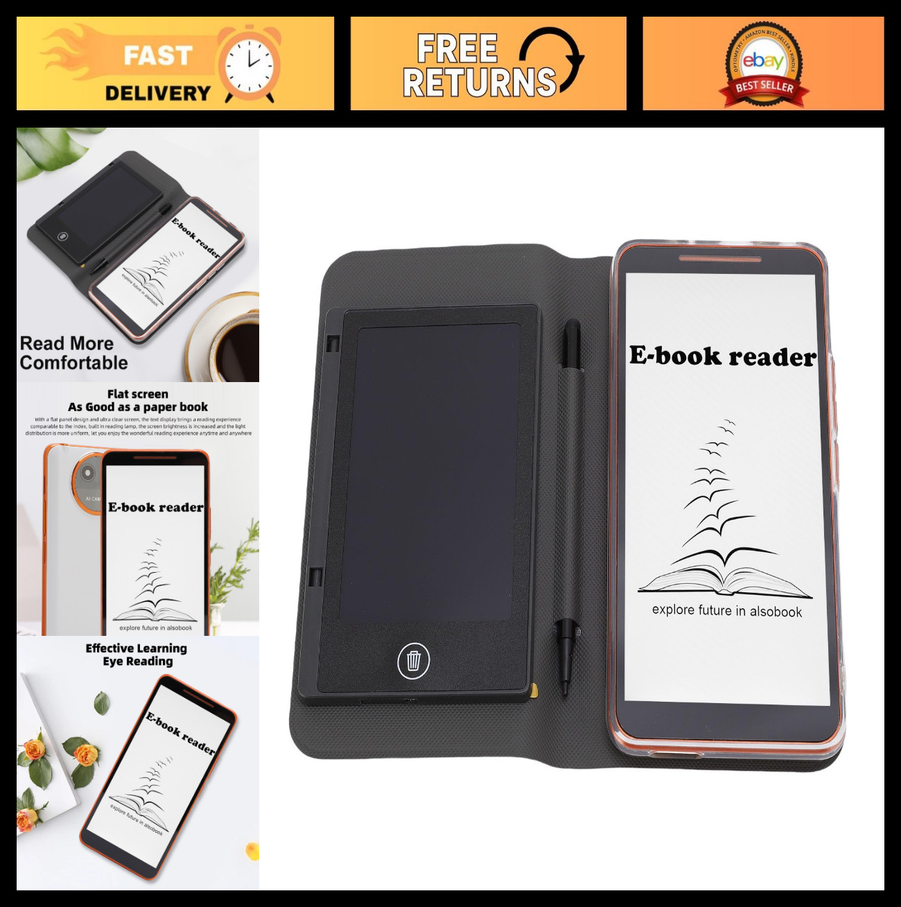 5.7" HD E-Reader with Writing Pad, WiFi & Bluetooth, Camera & Speaker, Video Pla