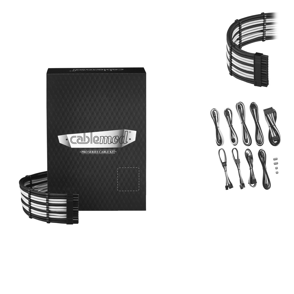 CableMod E-Series Pro ModFlex Sleeved Cable Kit EVGA G/G+ / P/P+ / T (black +