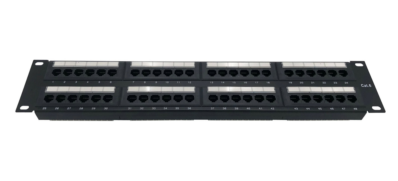 CNAweb 48 Port Cat6 2U Rackmount 110 RJ45 Network Patch Panel 568A 568B