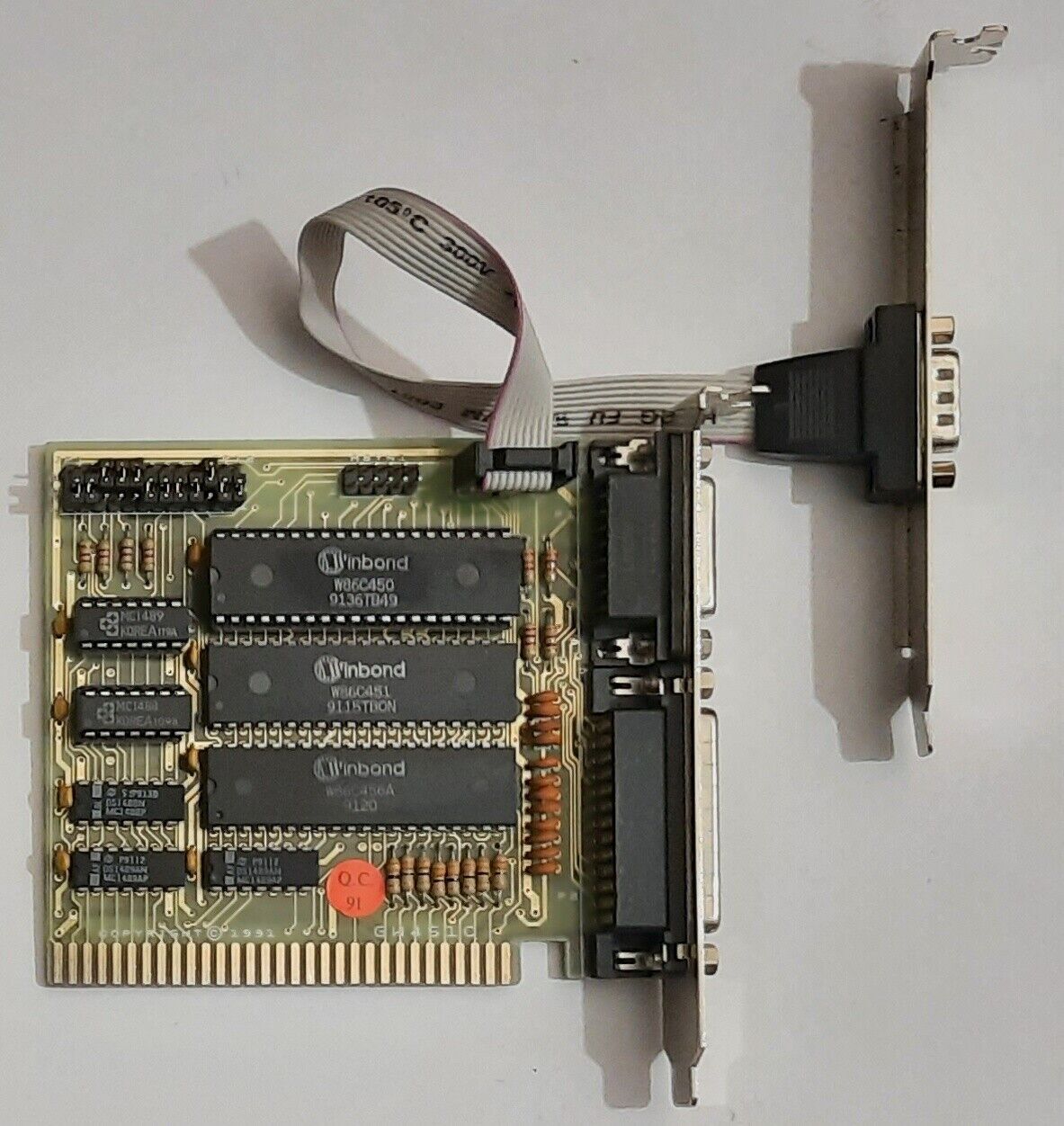 Gold Star (?) GW451C ISA 8-bit Multi-I/O Controller (COM, LPT, Retro, 1991)