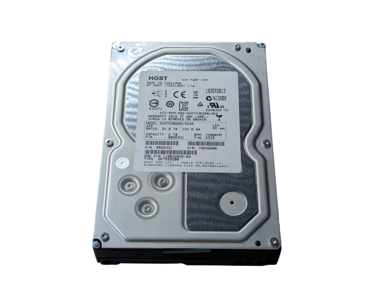 HGST 2TB 0B26331 SAS Server 3.5" Hard Drive HUS723020ALS640