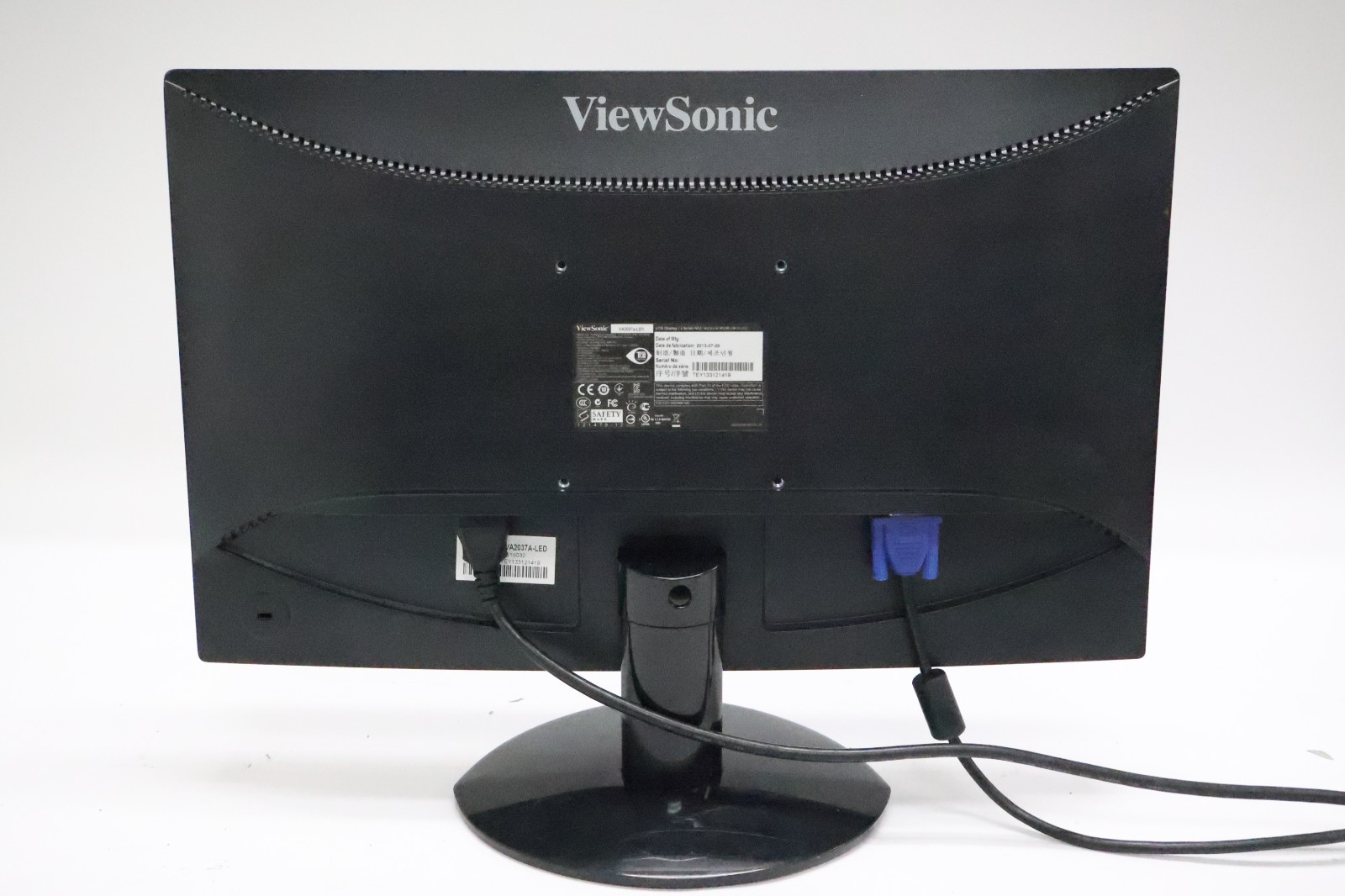 ViewSonic VA2037A-LED 20" Widescreen LED Monitor VS15032 VGA Tested Working