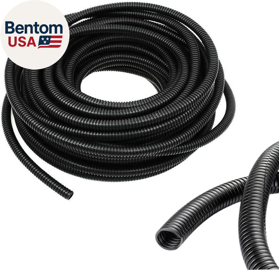 1/4 Inch Wire Loom Split Tubing - 16.5Ft Cord Protector Electric Wires Covers, A