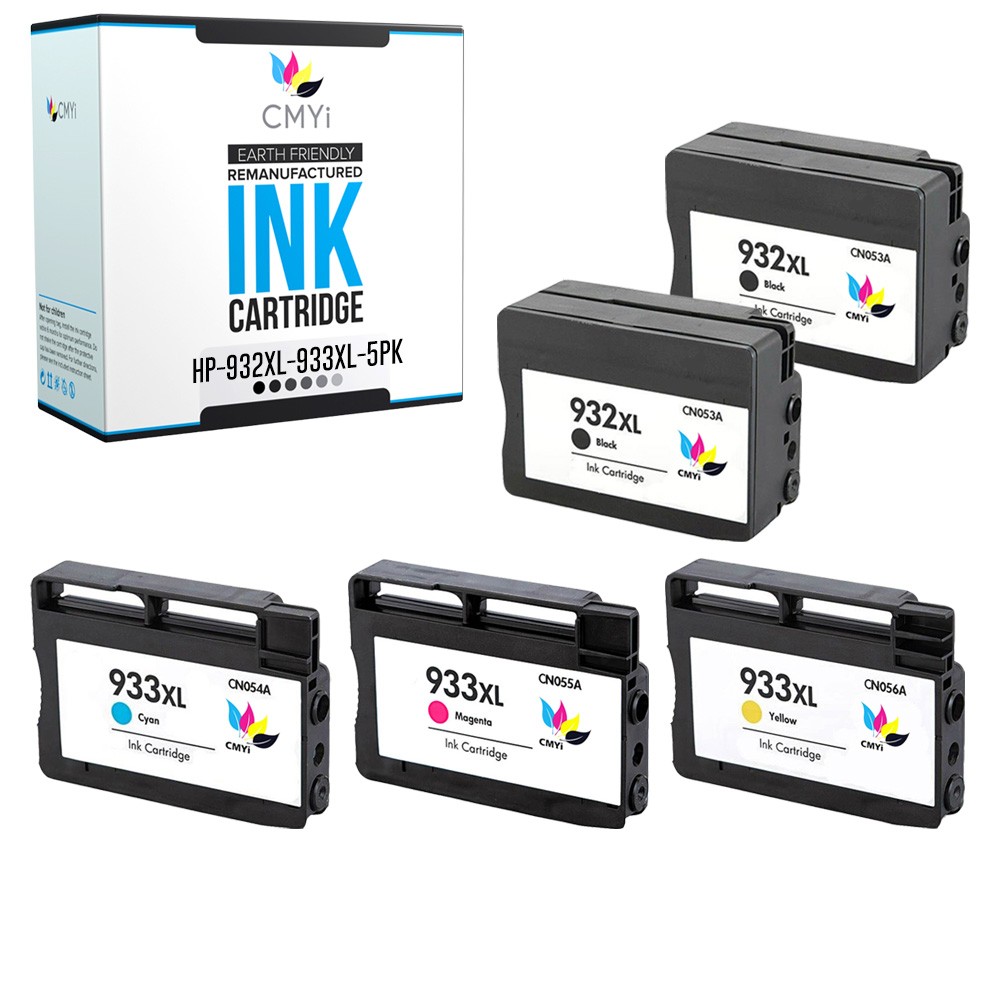 5PK CMYi Compatible 932XL 933XL Combo Pack for HP OfficeJet 6100 6600 6700 7110