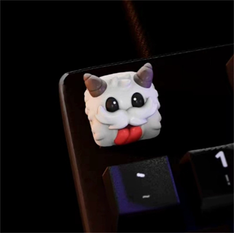 Game LOL League of Legends Poro Resin Keycap For Cross Shaft Mechanical Keyboard