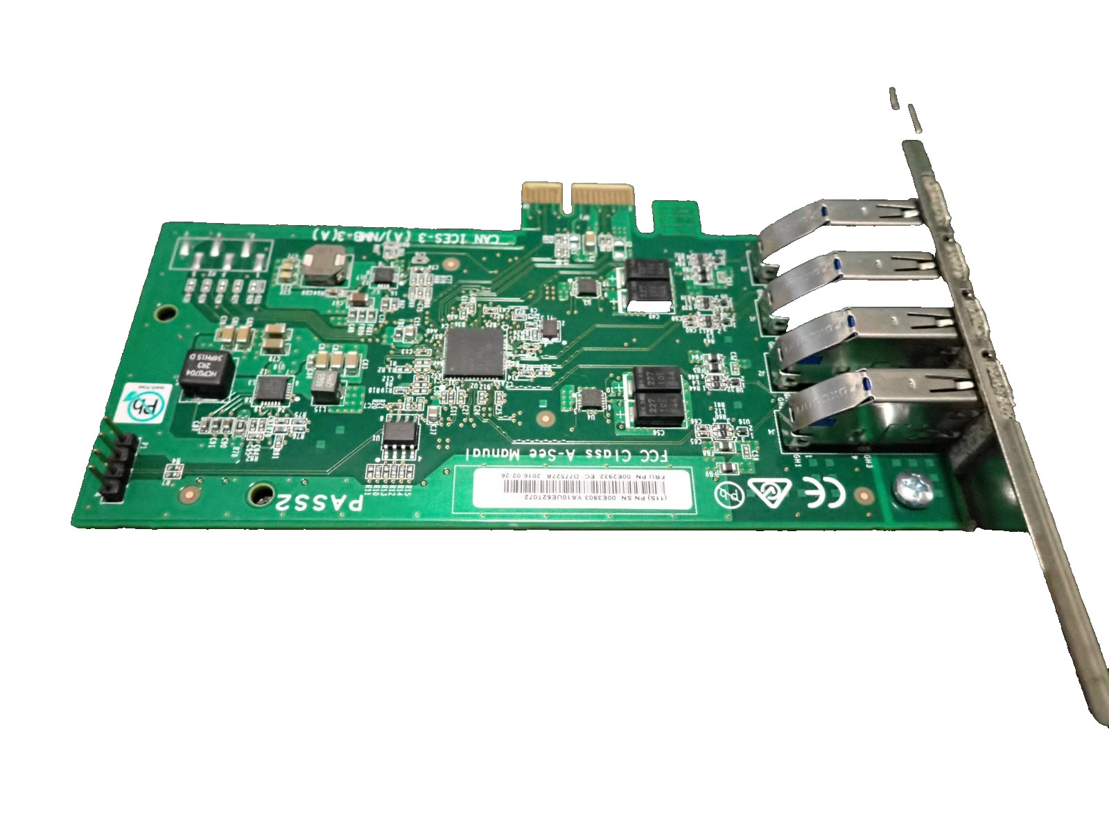 IBM 00E2932 PCIe2 4-Port USB 3.0 Code EC46 CCIN 58F9 PCIe Adapter Card