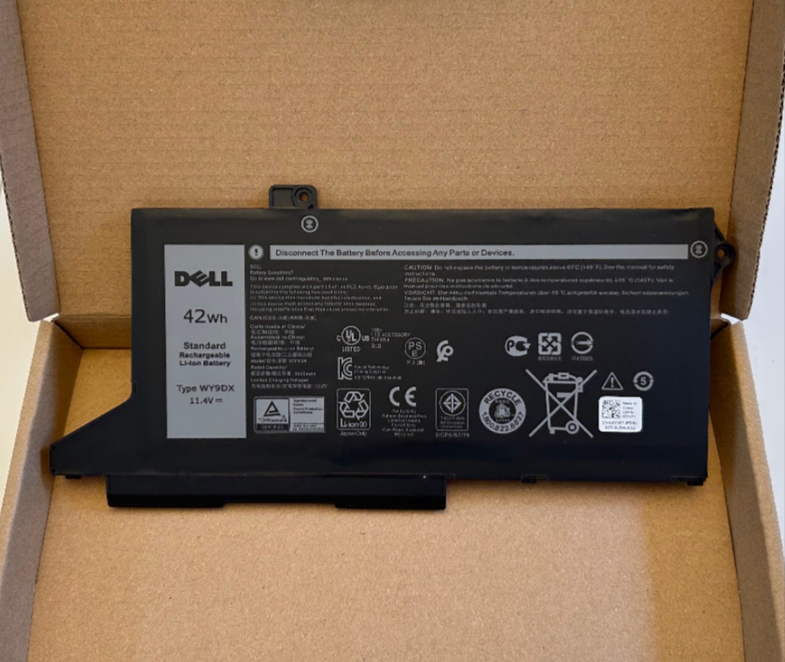 OEM Genuine 42WH WY9DX Battery For Dell Latitude 5420 5520 005R42 0M3KCN 01K2CF