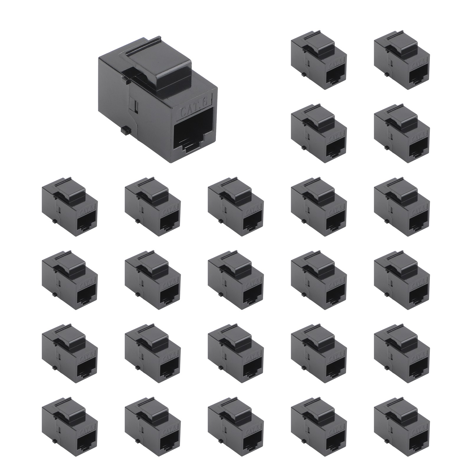 25PCS CAT6 Keystone Coupler Ethernet Coupler Female-Female RJ45 Jack