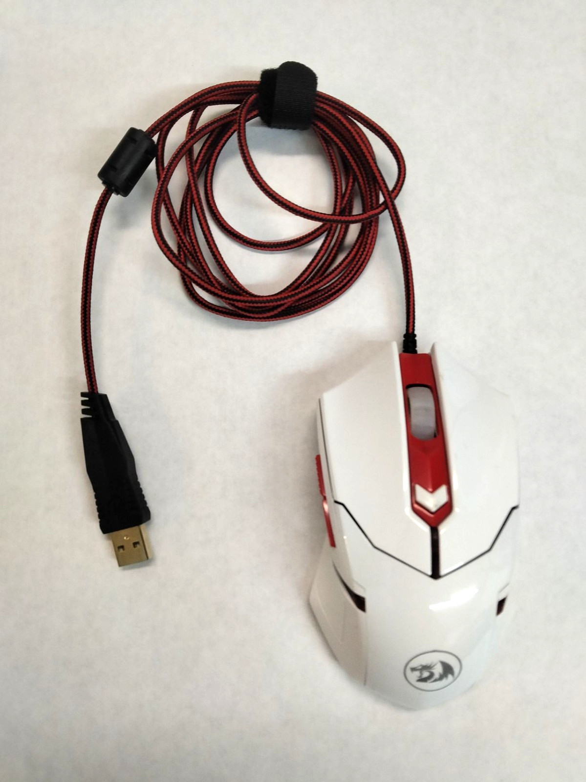 Redragon S101W Wired Optical Gaming Mouse -  White & Red