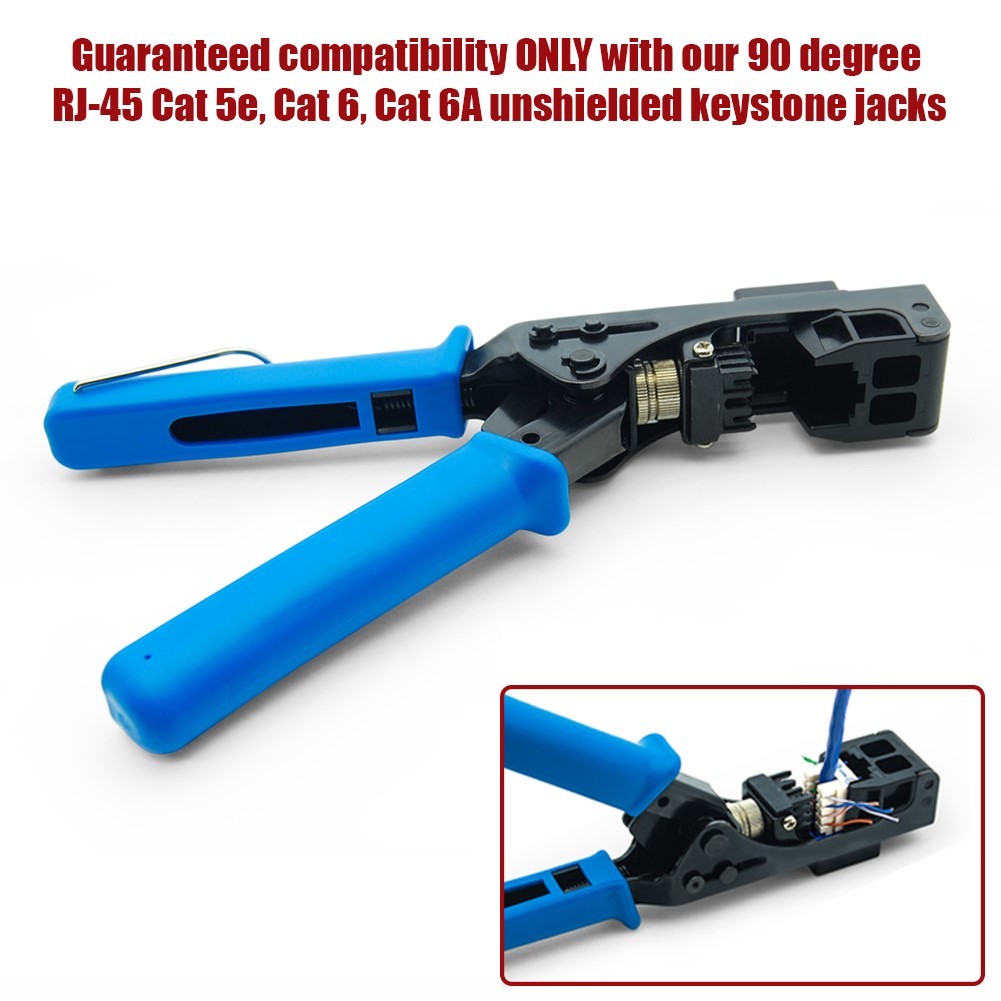 4 Pair Crimping Tool Termination Punch Down 110 For RJ45 90 Degree Keystone Jack