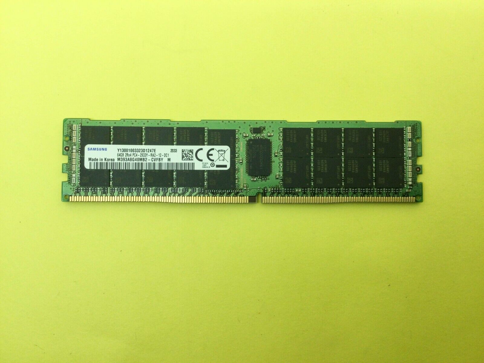 SAMSUNG 64GB 2RX4 PC4-2933Y DDR4 RDIMM SERVER MEMORY M393A8G40MB2-CVF