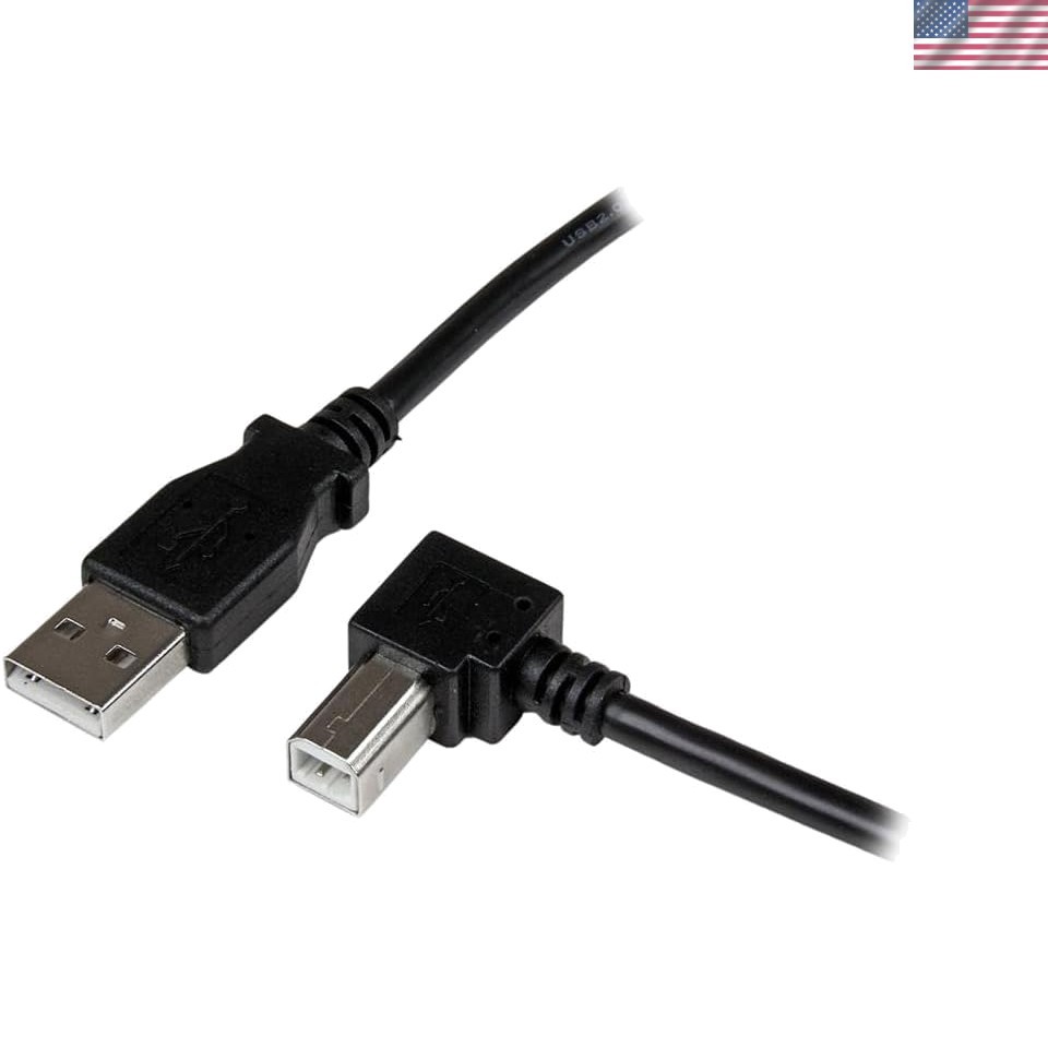 StarTech 2m USB 2.0 USB-A to Right Angle USB-B Cable - M/M