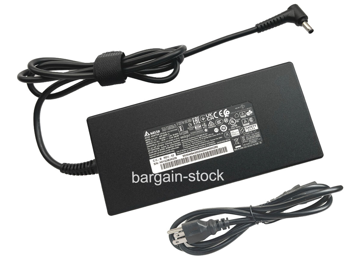 Delta 20V 12A 240W AC Adapter Charger For MSI Delta 15 A5EFK US Power Cord 4.5mm
