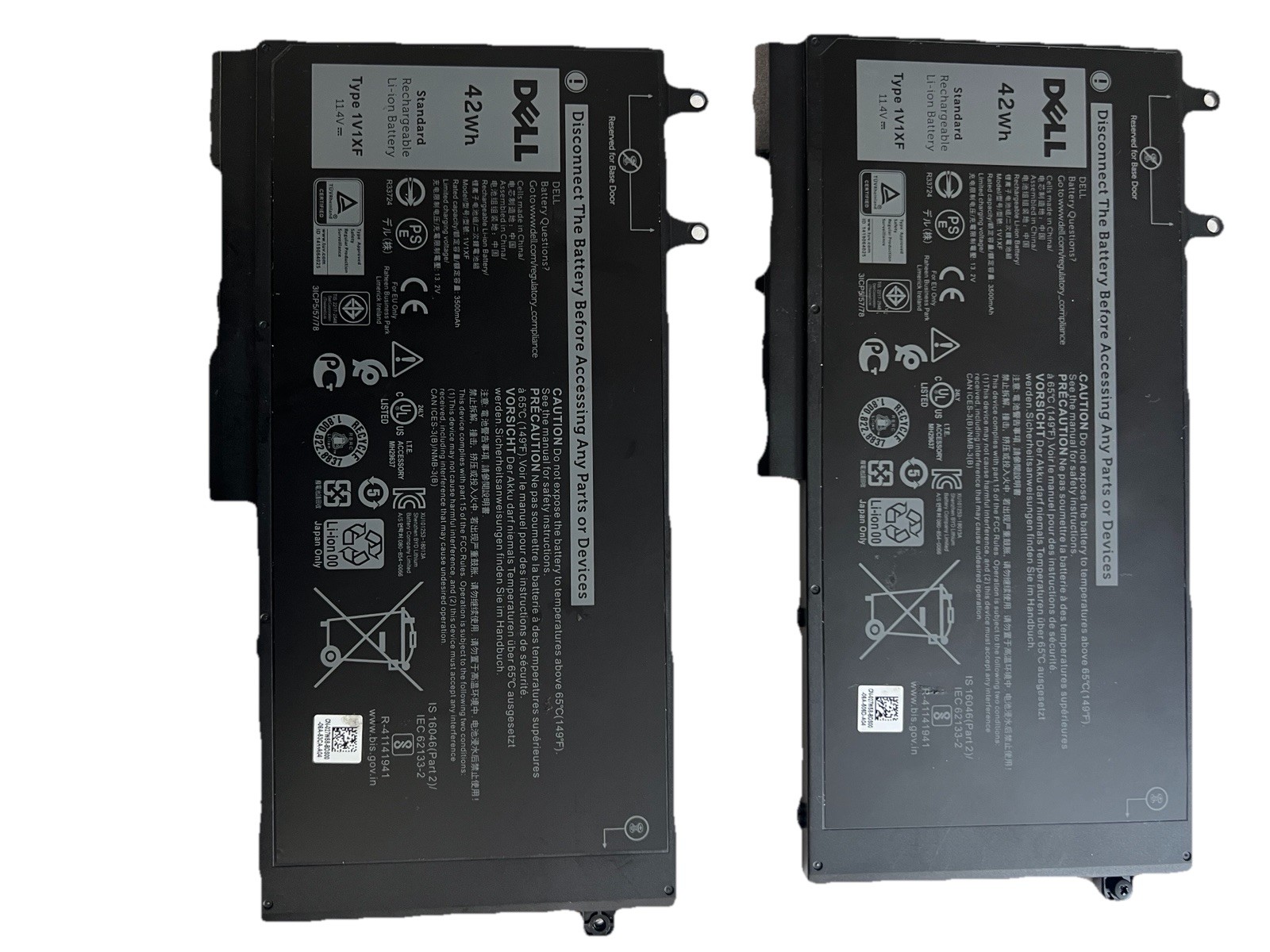2X OEM Dell 1V1XF, NGGX5 42 11.42v Battery for Latitude 5510 5511 5500 5400 3540