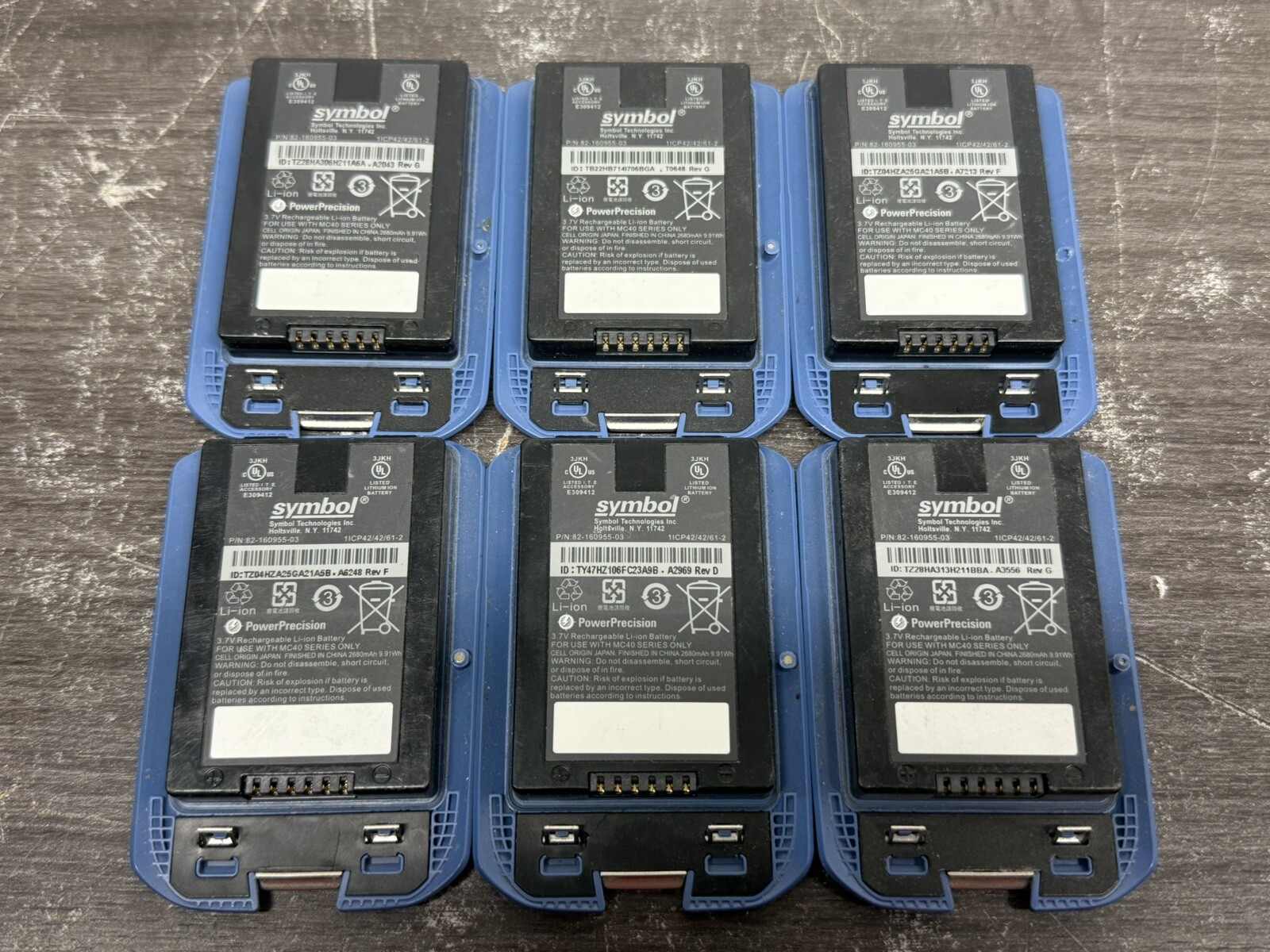 Lot 6 Symbol Zebra Motorola MC40 Scanner Rechargeable 3.7V Li-ION Battery - A183