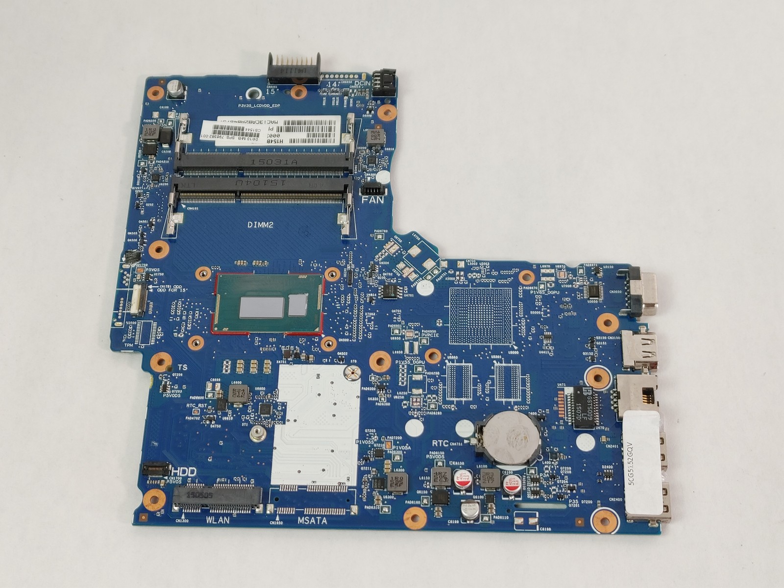 HP 350 G2 Notebook Core i3-4005U 1.70 GHz DDR3 Motherboard 796382-001