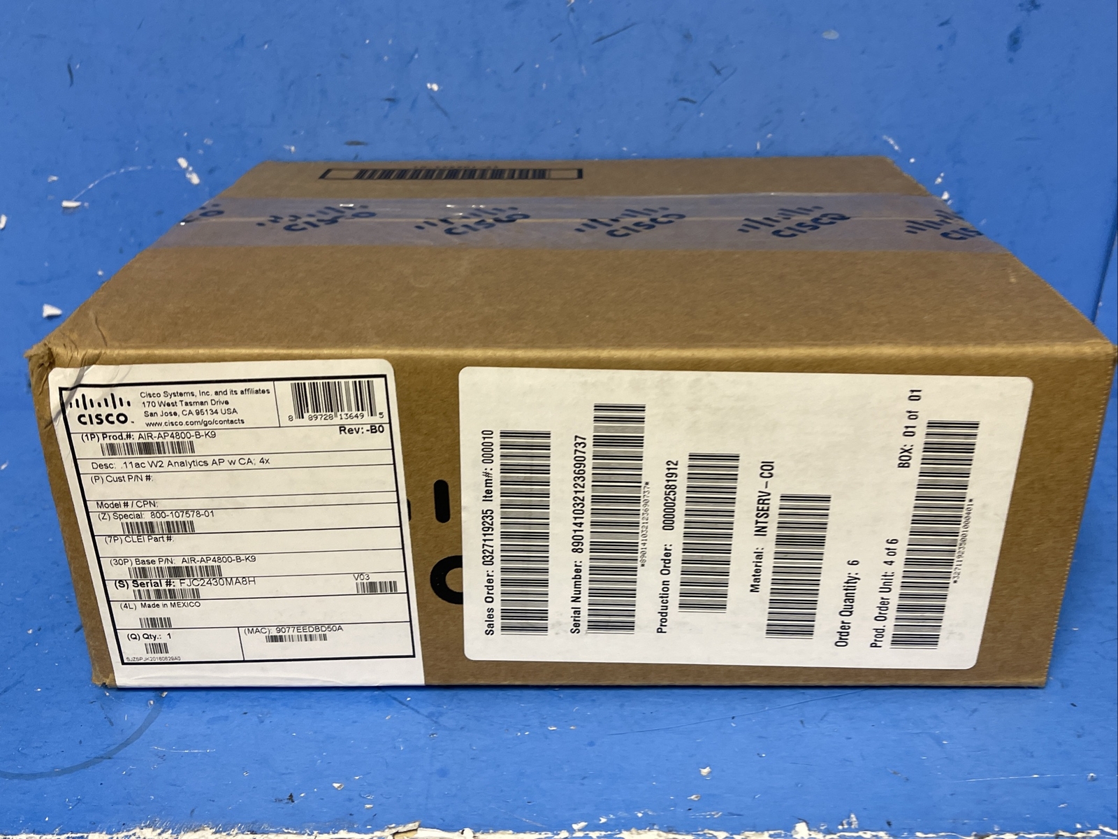 CISCO AIR-AP4800-B-K9 CISCO WIRELESS ACCESS POINT 802.11 a/g/n/ac