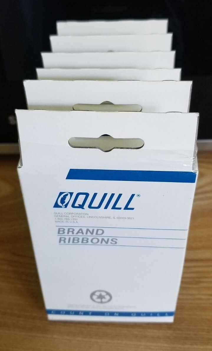 QUILL BRAND RIBBONS, 7-11465, LOT OF 6 FOR PANASONIC NEW OLD STOCK 