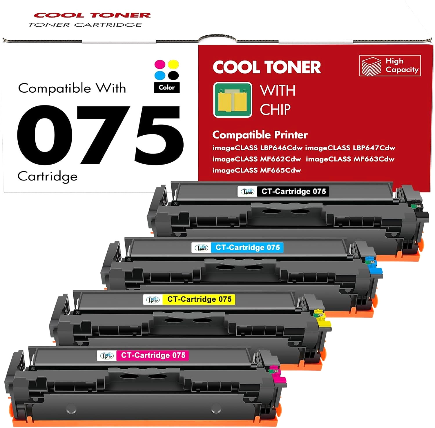 075/075H Toner Cartridge Set for Canon Color imageCLASS MF & LBP Series Printers