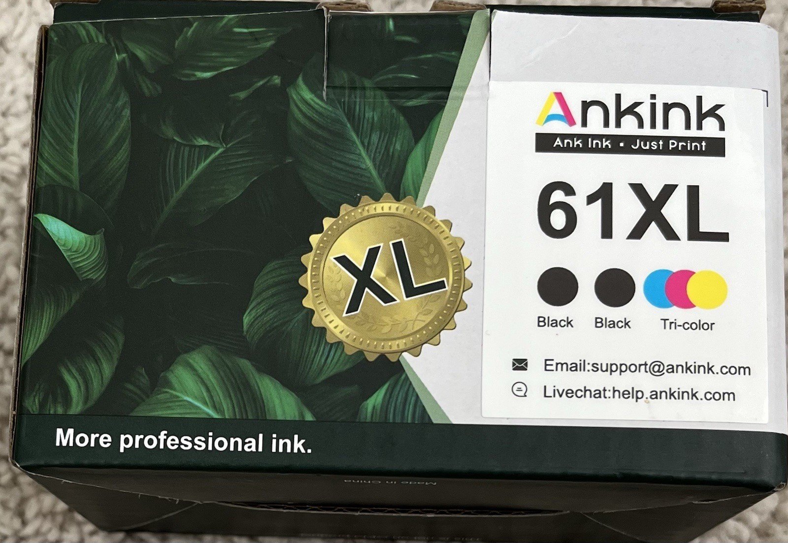 Ankink Ink Cartridges 61XL Black and Tri-color