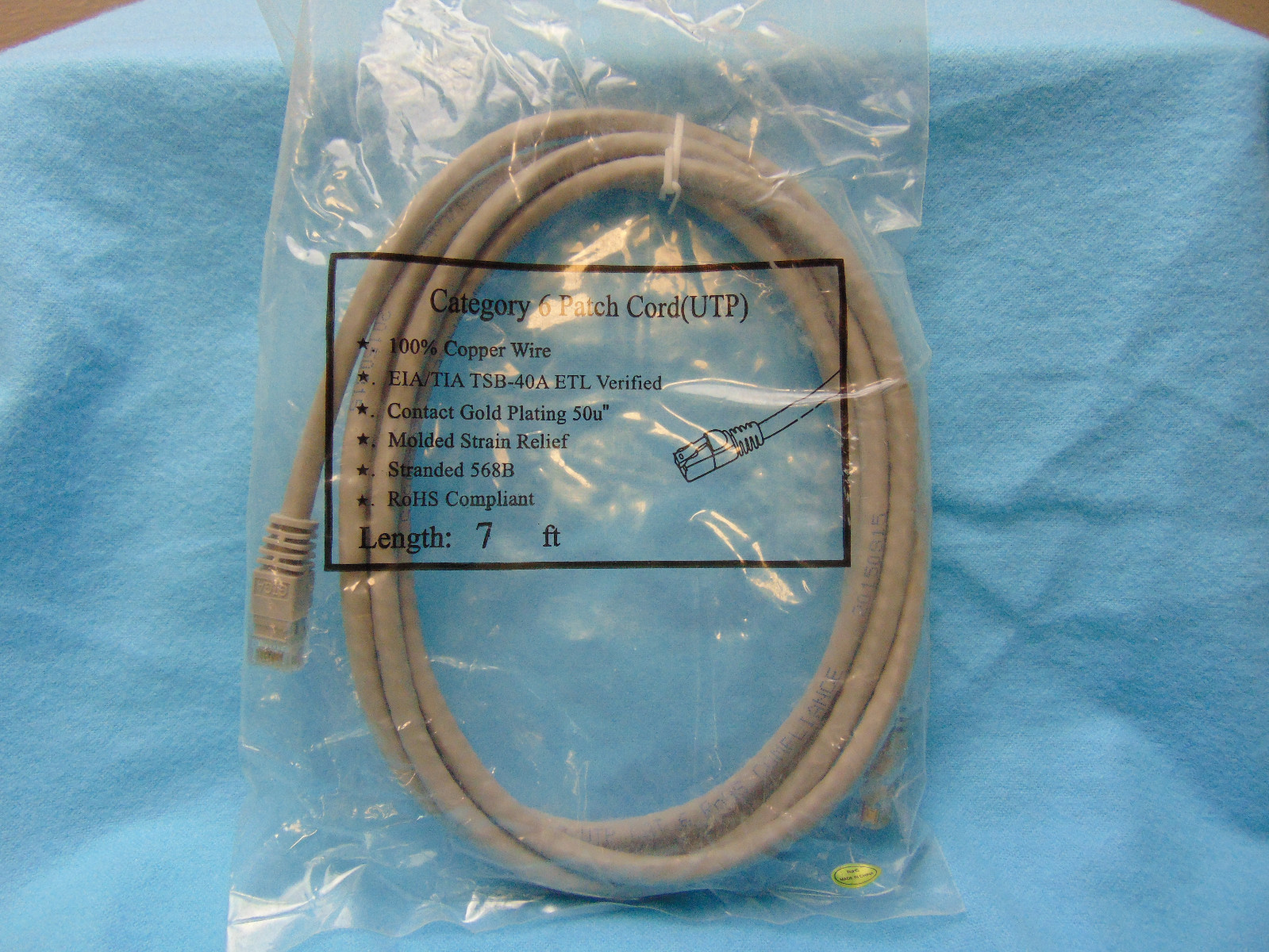 LOT OF 17 - CAT6 7ft RJ45 Cables Pack of 10