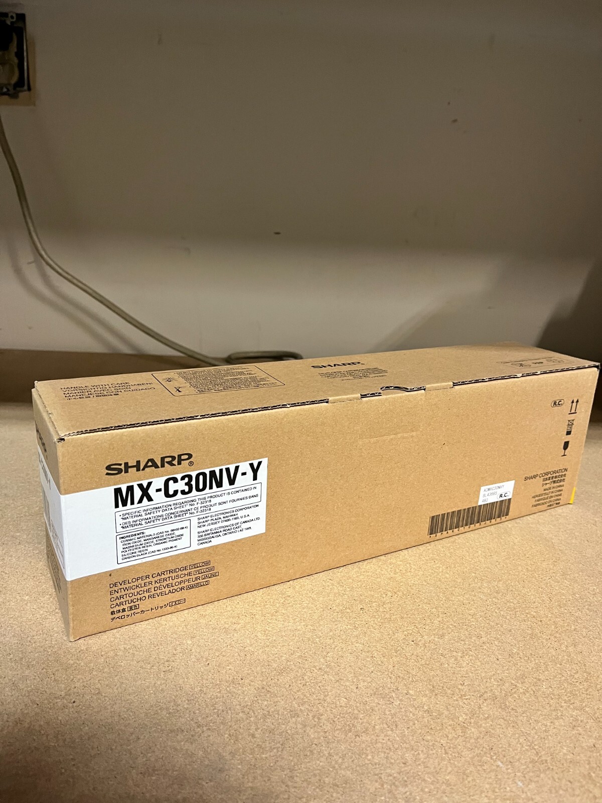 GENUINE Sharp MX-C30NV-Y Developer Cartridge
