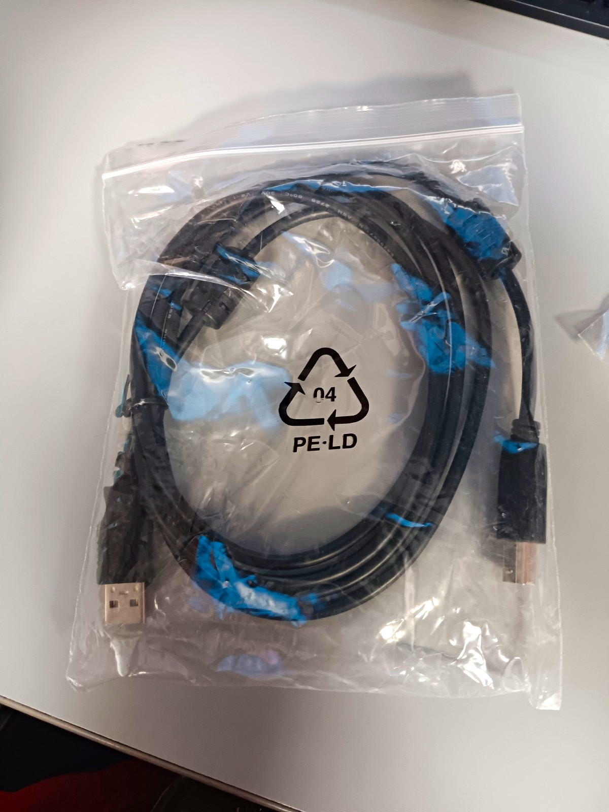 USB Cable USB Standard Type A Male to USB Type B Male, Black, 1:1