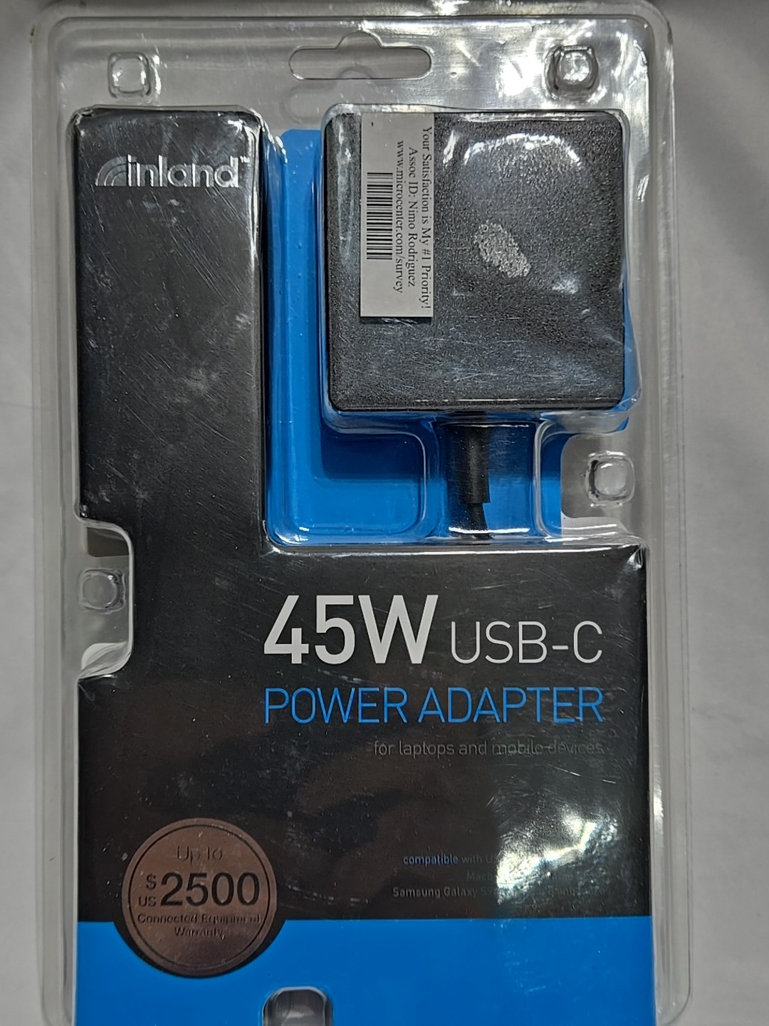 Inland 45W USB-C Power Adapter For Laptops & Mobil Devices