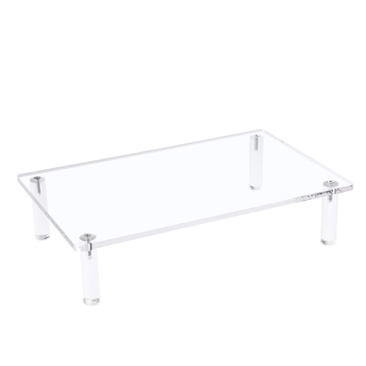 Clear Acrylic Monitor Laptop Stand, Sturdy and Save Space Computer Laptop Mon...