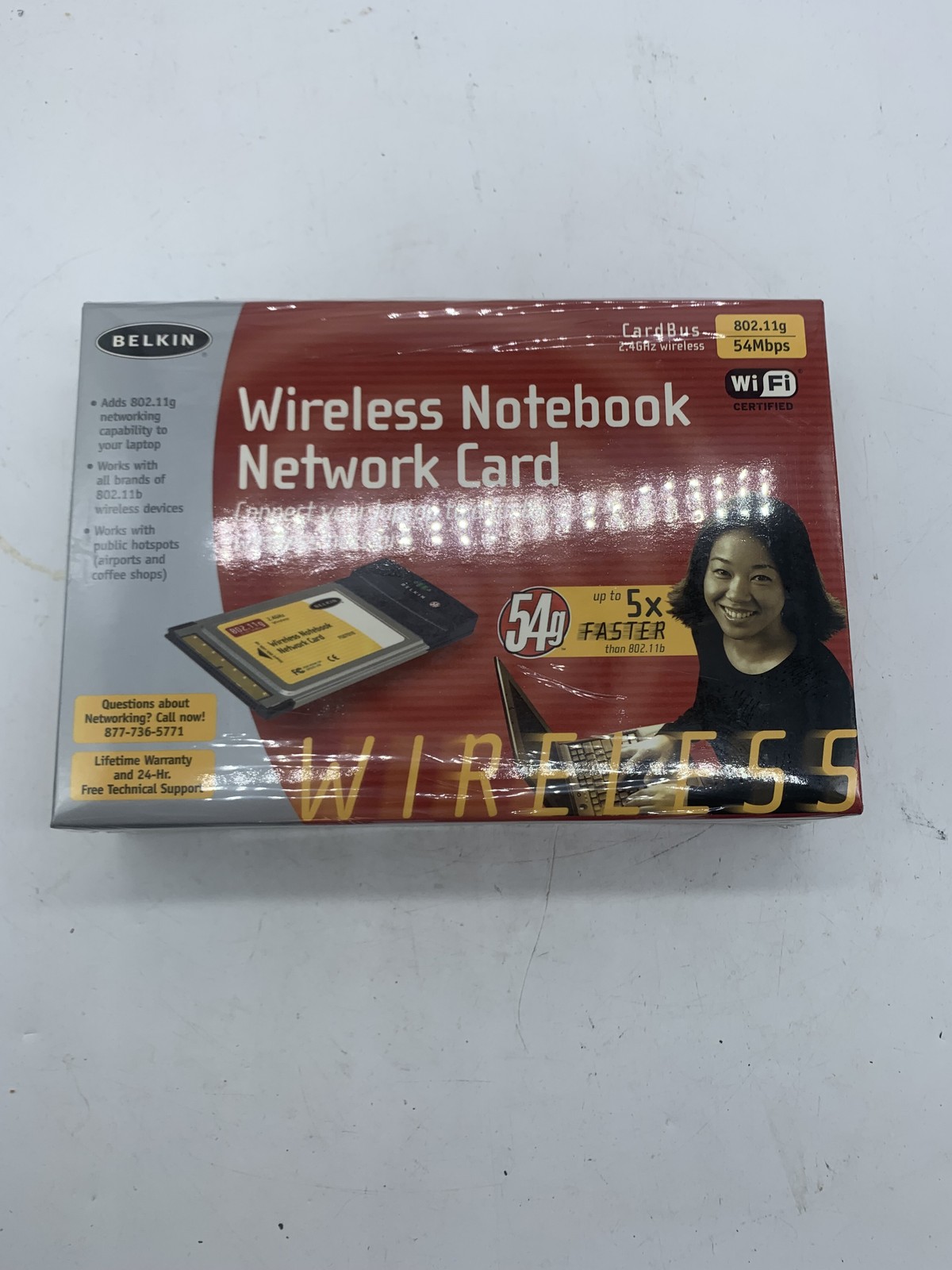 NEW SEALED Belkin F5D7010 Wireless Notebook Network Card ~ 
