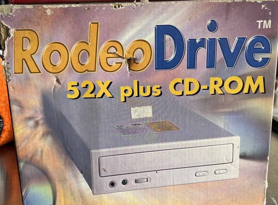 Vintage RodeoDrive 52x Plus CD-ROM Drive New Old Stock